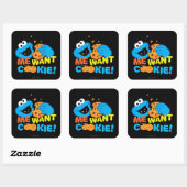 Cookie wil een koekje vierkante sticker (Vel)