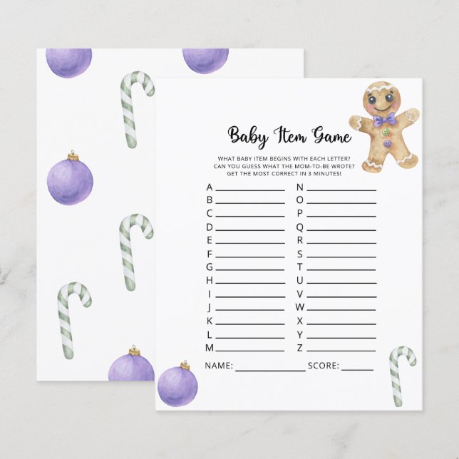 Cookie winter Baby Voorwerp Spel (Voorkant / Achterkant)