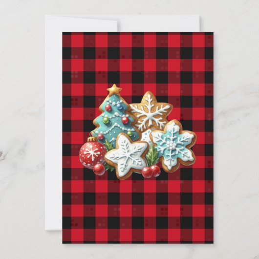 Cookiebeurs voor de kerstvakantie kaart (Achterkant)