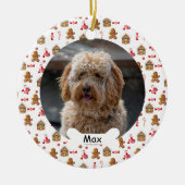 Cookies Aangepaste Huisdier Puppy Dog Foto Keramisch Ornament (Voorkant)