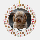 Cookies Aangepaste Huisdier Puppy Dog Foto Keramisch Ornament (Achterkant)