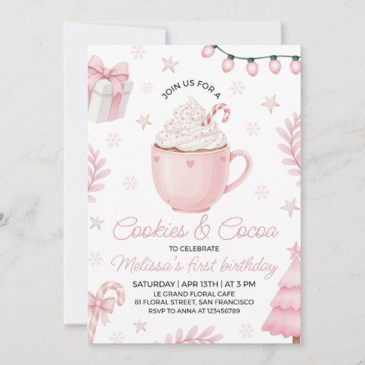 Cookies and Cocoa Birthday Kaart (Voorkant)