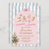 Cookies and Cocoa Christmas Kids Birthday Kaart (Voorkant / Achterkant)
