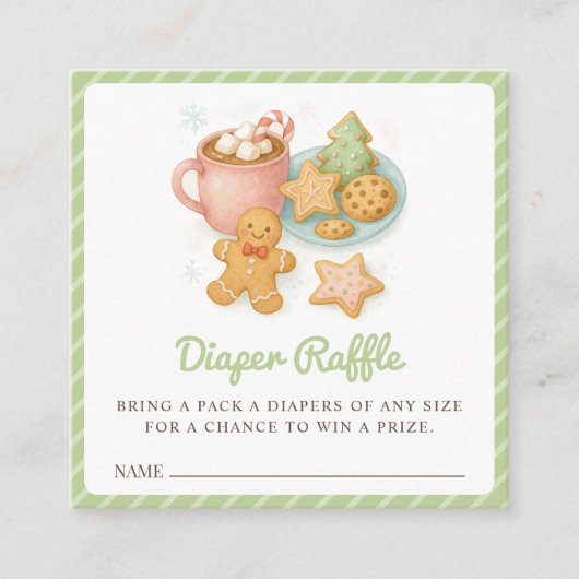 Cookies and Cocoa Winter Baby Shower  Informatiekaartje (Voorkant)