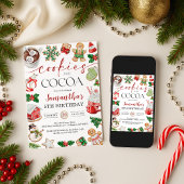 Cookies and Cocoa Winter Birthday Invitation Kaart