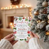 Cookies and Cocoa Winter Birthday Invitation Kaart
