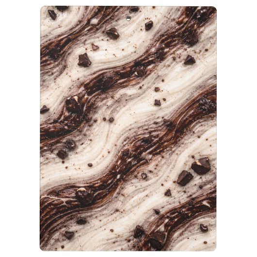 Cookies and Cream Milkshake Marble Texture Design Klembord (Achterkant)