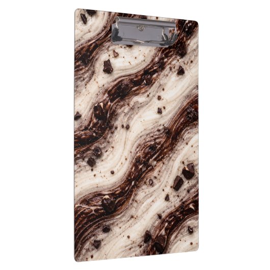 Cookies and Cream Milkshake Marble Texture Design Klembord (Rechts)