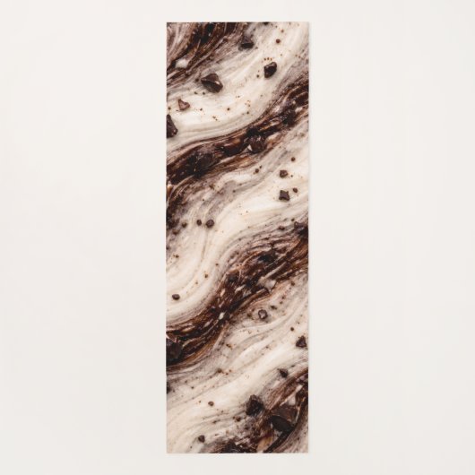 Cookies and Cream Milkshake Marble Texture Design Yogamat (Achterkant)