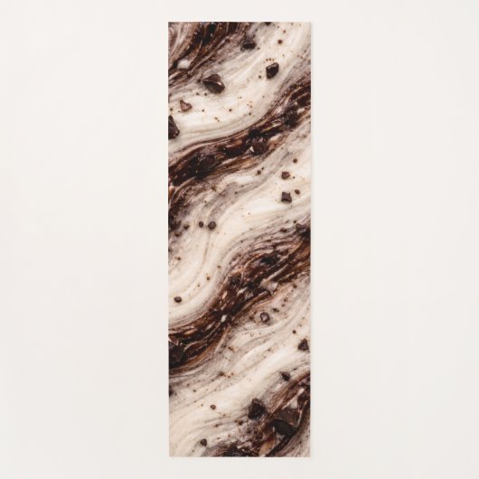 Cookies and Cream Milkshake Marmer Textuur Ontwerp Yogamat (Voorkant)