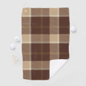 Cookies and Cream TARTAN Bruine Monogram Golfhanddoek (Insitu)