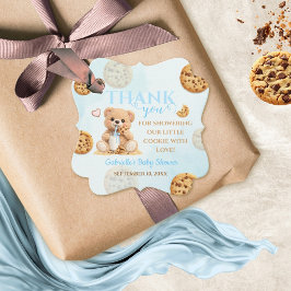 Cookies and Milk Baby Shower - Teddy Baby Shower Bedankjes Labels