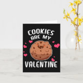 Cookies Are My Valentine Chocolate Biscuit Baker Kaart (Gele Bloem)