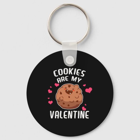Cookies Are My Valentine Chocolate Biscuit Baker  Sleutelhanger (Voorkant)