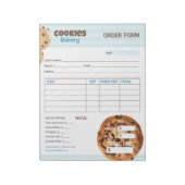 Cookies Bakery Bestelbon Factuurformulier Notitieblok (Linkerzijde)
