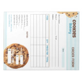 Cookies Bakery Bestelbon Factuurformulier Notitieblok (Voorkant)