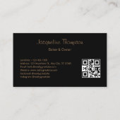 Cookies Bakery QR Code Zwart Professionele Visitekaartje (Achterkant)