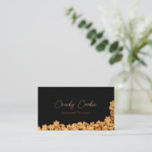 Cookies Bakery QR Code Zwart Professionele Visitekaartje (Staand voorkant)