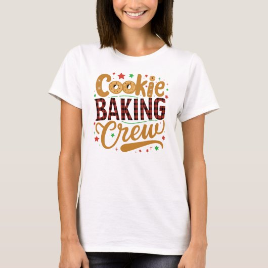 Cookies Baking Crew Kerst T-shirt (Voorkant)