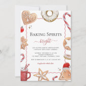 Cookies Baking Spirits Bright Christmas Party Kaart (Voorkant)