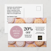 Cookies Bakkerij Baker Custom Coupon Korting Briefkaart (Voorkant / Achterkant)