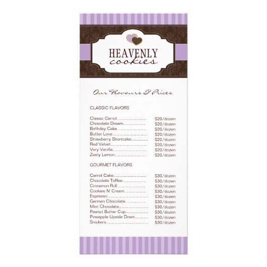 Cookies / Bakkerij Rack Kaart (Voorkant)