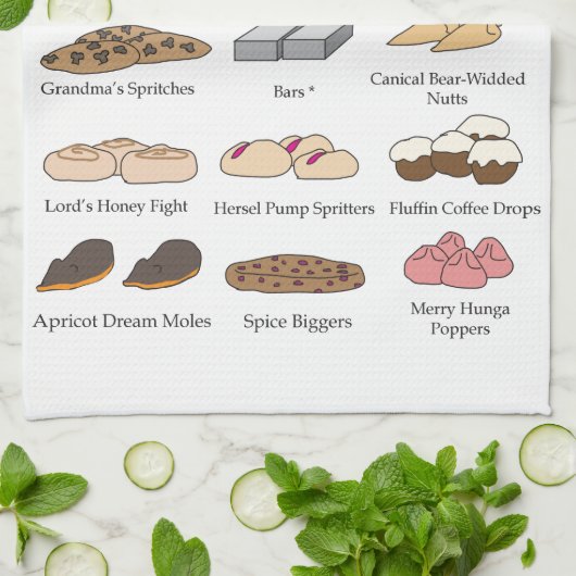 Cookies by AI Weirdness - Kitchen towel Theedoek (Gevouwen)