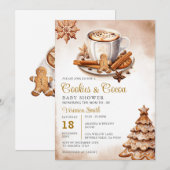 Cookies & Cacao Baby shower Christmas Gingerbread Kaart (Voorkant / Achterkant)