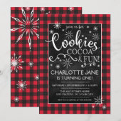 Cookies Cacao & Fun Play Verjaardag Uitnodiging (Voorkant / Achterkant)