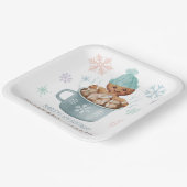 Cookies & Cacao Gingerbread Boy Winter Verjaardag Papieren Bordje (Gebogen)