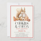 Cookies & Cacao Hot Chocolade Eekhoorn Baby shower Kaart (Voorkant)