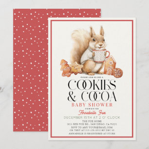 Cookies & Cacao Hot Chocolade Eekhoorn Baby shower Kaart