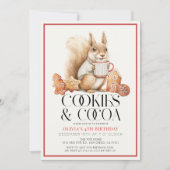 Cookies & Cacao Hot Chocolade Eekhoorn Verjaardag Kaart (Voorkant)