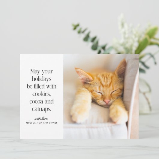 Cookies Cacao Kantels Pet Feestdagenkaart (Staand voorkant)