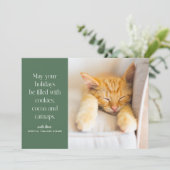 Cookies Cacao Kantels Pet Feestdagenkaart (Staand voorkant)