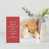 Cookies Cacao Kantels Pet Feestdagenkaart (Staand voorkant)