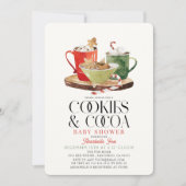 Cookies & Cacao Kerstvakantie Baby shower Kaart (Voorkant)