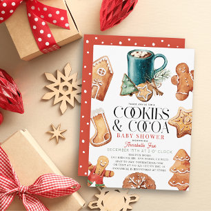Cookies & Cacao Kerstvakantie Baby shower Kaart