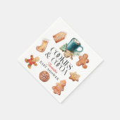Cookies & Cacao Kerstvakantie Baby shower Servet (Hoek)