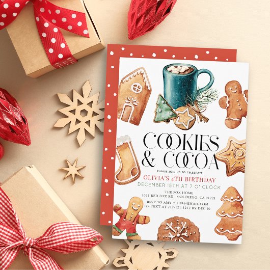 Cookies & Cacao Kerstvakantie Kind jarig Kaart
