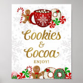 Cookies & Cacao Sweet Christmas Party Sign Poster (Voorkant)