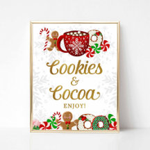 Cookies & Cacao Sweet Christmas Party Sign