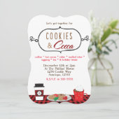 COOKIES & CACAO Vakantie Uitnodigingen (Staand voorkant)