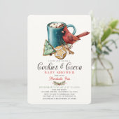 Cookies & Cacao Vogelvakantie Boy Baby shower Kaart (Staand voorkant)