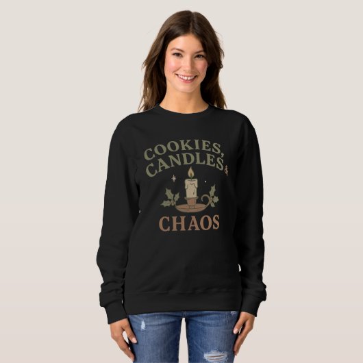 Cookies, Candles & Chaos Women’s Sweatshirt (Voorkant volledig)
