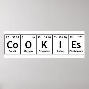 CoOKIEs Chemistry Periodic Table Words Element Sys Poster