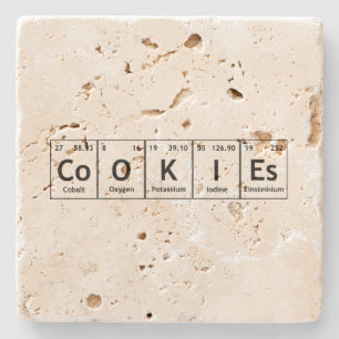 CoOKIEs Chemistry Periodic Table Words Elements Stenen Onderzetter