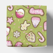 Cookies Christmas Green Favor Box Bedankdoosjes (Bovenkant)