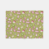 Cookies Christmas Green Fleece Deken (Voorkant (Horizontaal))