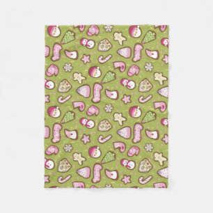 Cookies Christmas Green Fleece Deken